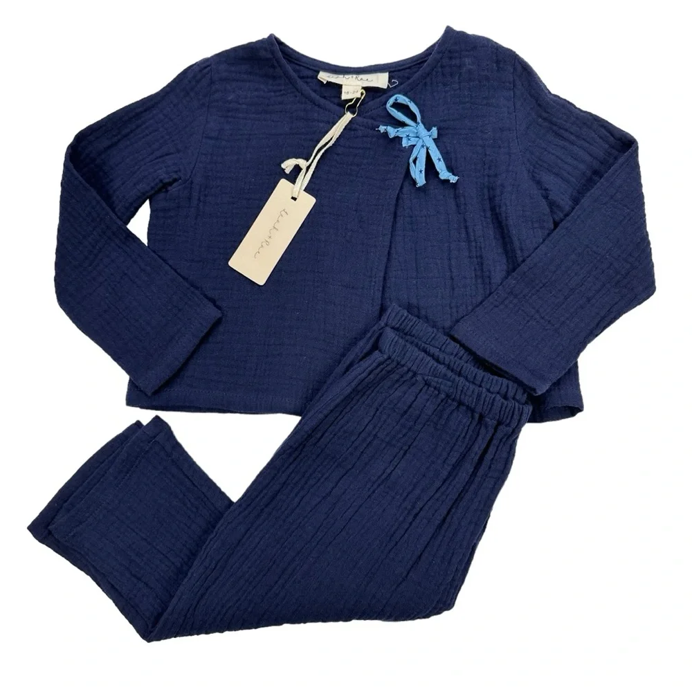 Leah & Rae Cotton Gauze Kimono top and Pant Set, NWT, 18-24 months